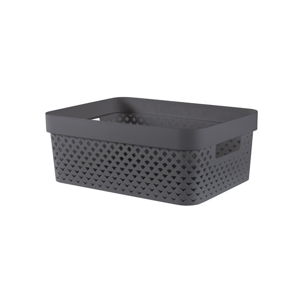 Sötétszürke műanyag tárolódoboz 36x27x14 cm Pure – Curver