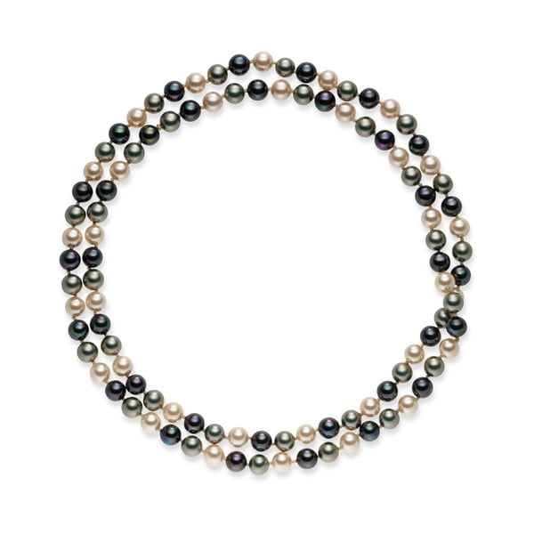 Mystic szürke gyöngy nyaklánc, hossza 90 cm - Pearls of London