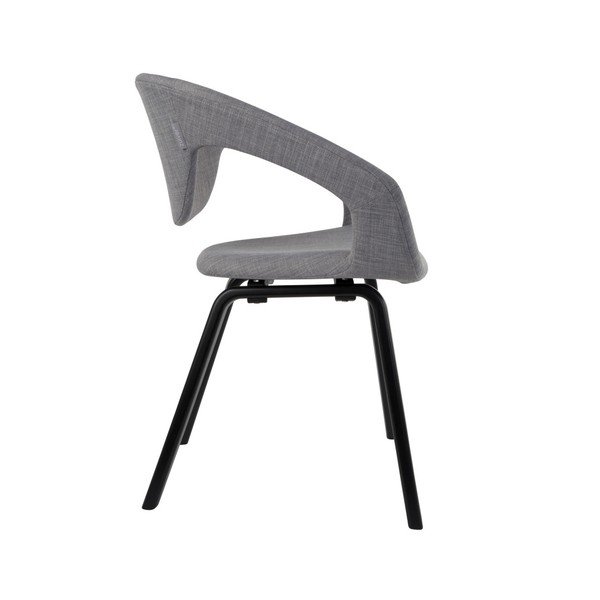 Flexback szürke szék fekete lábakkal, 2 db - Zuiver-image-3