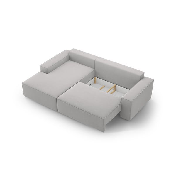 Világosszürke kinyitható sarokkanapé (bal oldali) Jodie – Micadoni Home-image-4