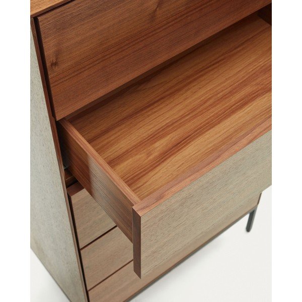 Natúr színű magas komód diófa dekorral 60x114 cm Vedrana – Kave Home-image-4