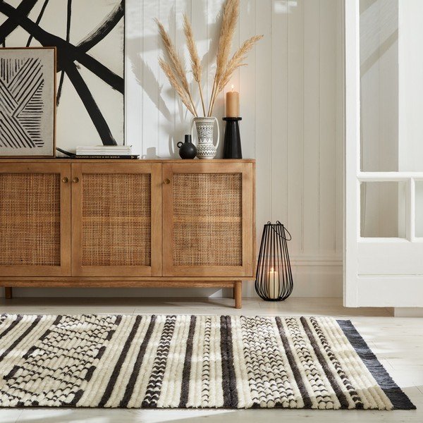 Fekete-fehér szőnyeg 160x230 cm Sabri – Flair Rugs-image-1