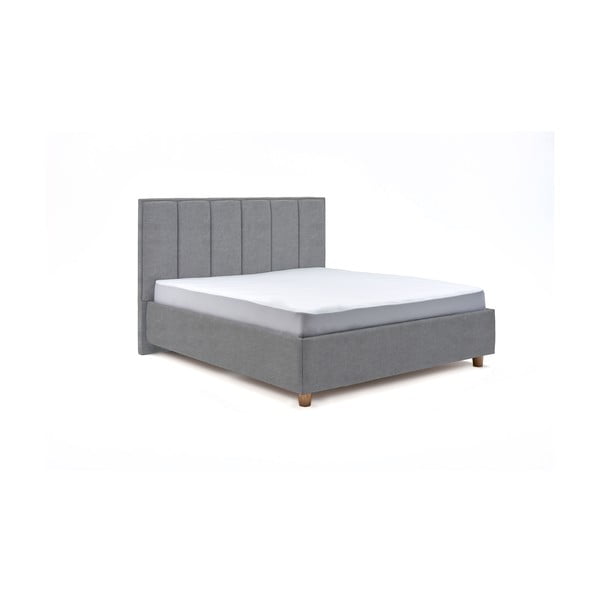 Wega kékesszürke kétszemélyes ágy ágyráccsal és tárolóhellyel, 160 x 200 cm - AzAlvásért