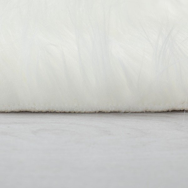 Sheepskin fehér kerek szőnyeg, ⌀ 120 cm - Flair Rugs-image-4