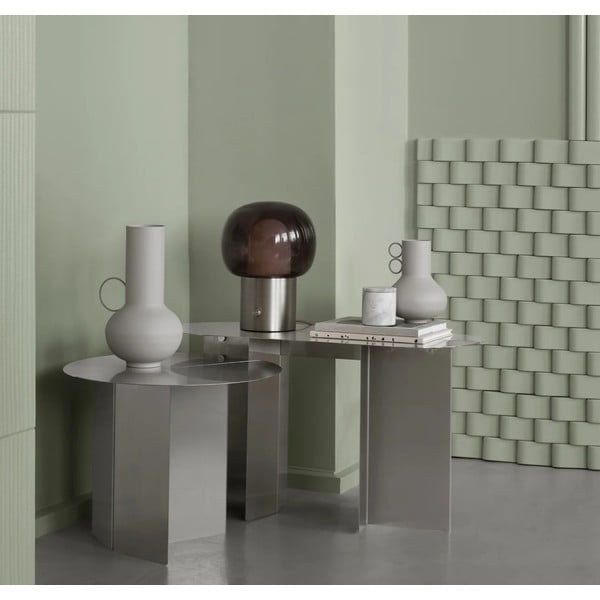 Rozsdamentes acél kerek tárolóasztal ø 50 cm Oru – Blomus-image-1