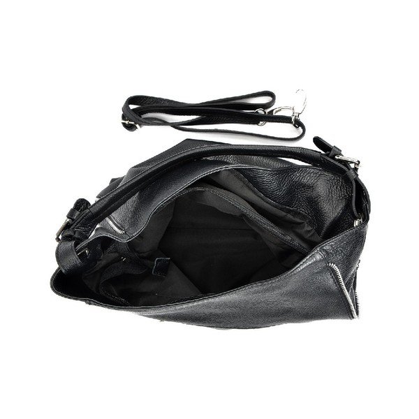 Anna fekete bőr kézitáska - Mangotti Bags-image-2