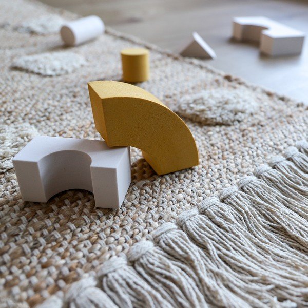 Nop juta és pamut keverékéből készült, kézzel készített szőnyeg, 100 x 150 cm - Nattiot-image-4