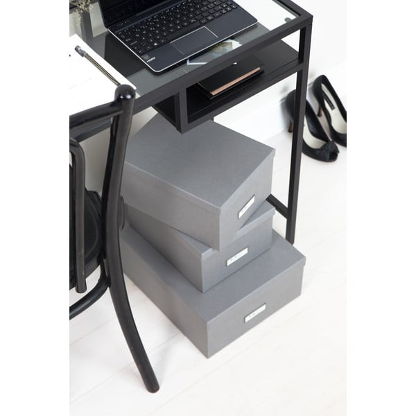 Inge 3 db-os szürke tárolódoboz szett - Bigso Box of Sweden-image-1