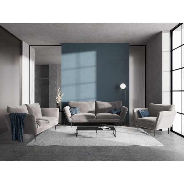 Acacia bézs bársonyfotel - Mazzini Sofas-image-1