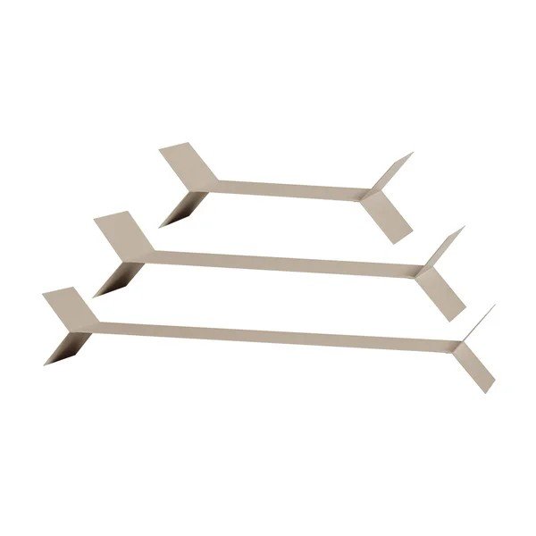 Bézs fém polc készlet 3 db-os 80 cm Lorin – WOOOD-image-4