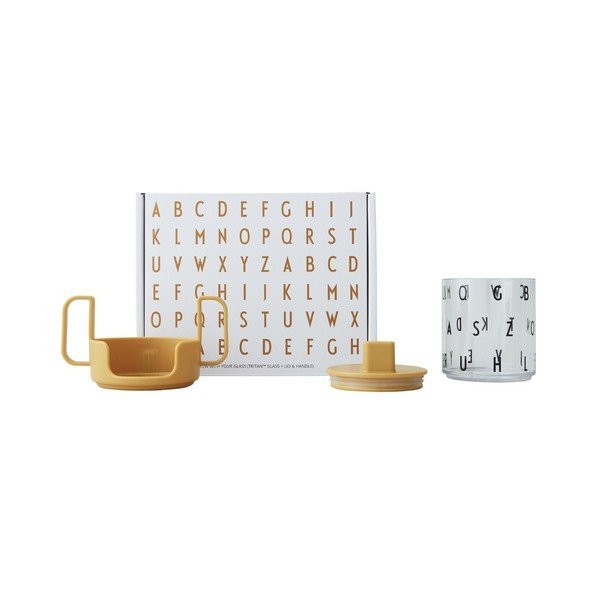 Grow With Your Cup mustársárga gyerekbögre - Design Letters-image-2