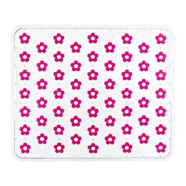 Sink Mat Fleurelle rózsaszín csúszásmentesítő alátét mosogatóba, 32 x 26,5 cm - Wenko