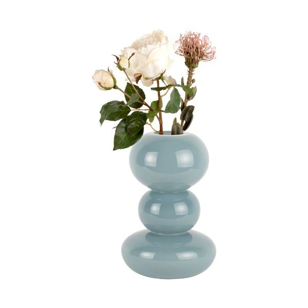 Kék üveg váza Bubbles – PT LIVING-image-2