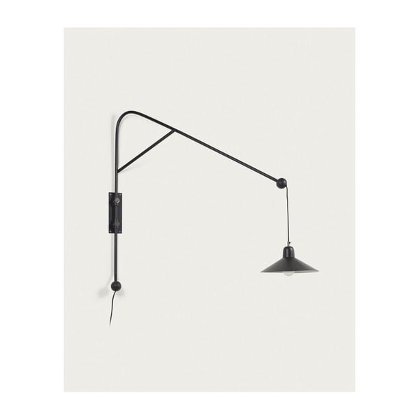 Fekete fali lámpa ø 30 cm Eleazar – Kave Home-image-2