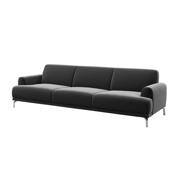 Puzo szürke bársonykanapé, 240 cm - MESONICA-image-2