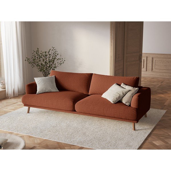 Terrakotta színű kanapé 200 cm Naomi – Micadoni -image-1