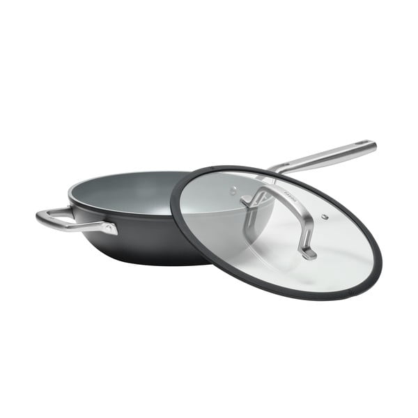 Wok serpenyő fedővel-kerámia felülettel ø 28 cm Meda 3.0 – FABINI-image-3