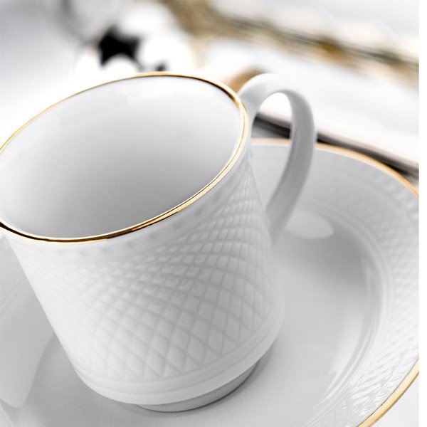 Gold Line 6 db-os porcelán csésze és csészealj készlet, 80 ml - Kutahya-image-1