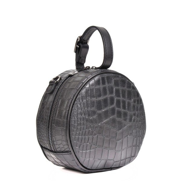 Aura fekete bőr alkalmi táska - Mangotti Bags-image-2