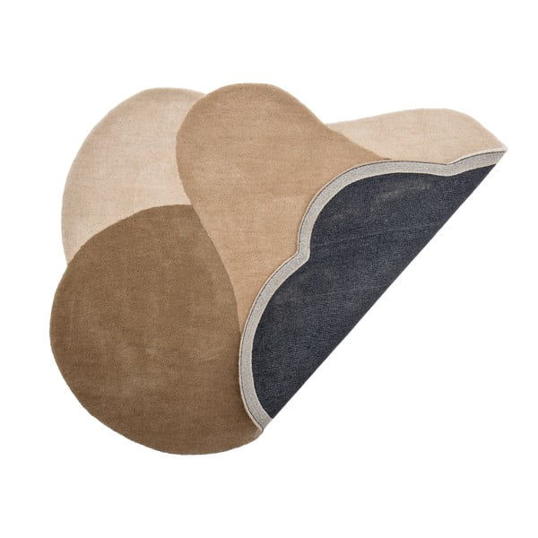 Barna gyapjú szőnyeg 110x140 cm Denton – Bloomingville-image-4