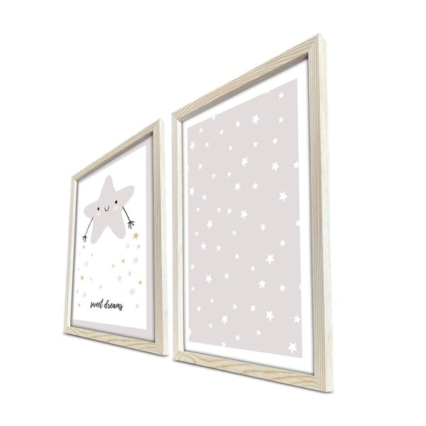 Gyerek kép készlet 2 db-os 38x53 cm Sweet Dreams – Wallity-image-2