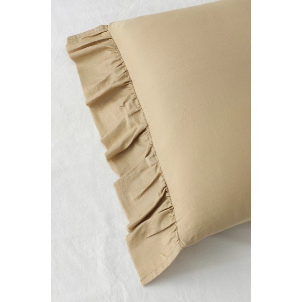 Világoszöld-khaki egyszemélyes pamut-szatén ágyneműhuzat 150x210 cm Gloria – Ellos Home-image-4