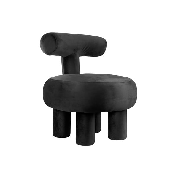 Fekete bársony fotel Abrazo – Leitmotiv