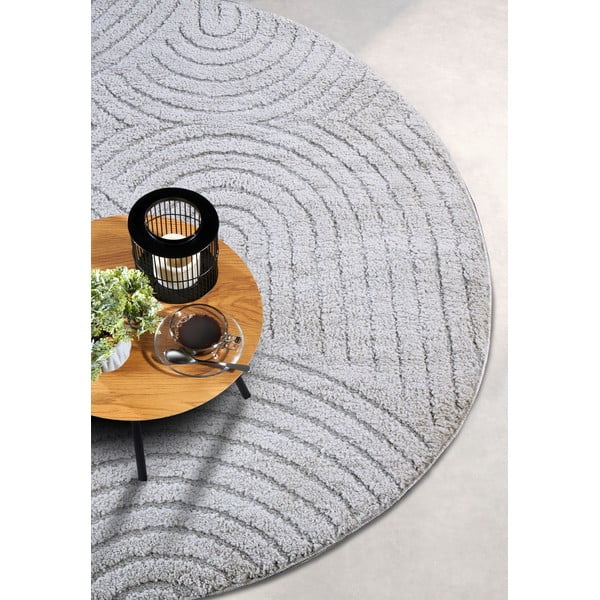 Világosszürke kerek szőnyeg ø 160 cm Panglao New York Light Grey – Elle Decoration-image-2