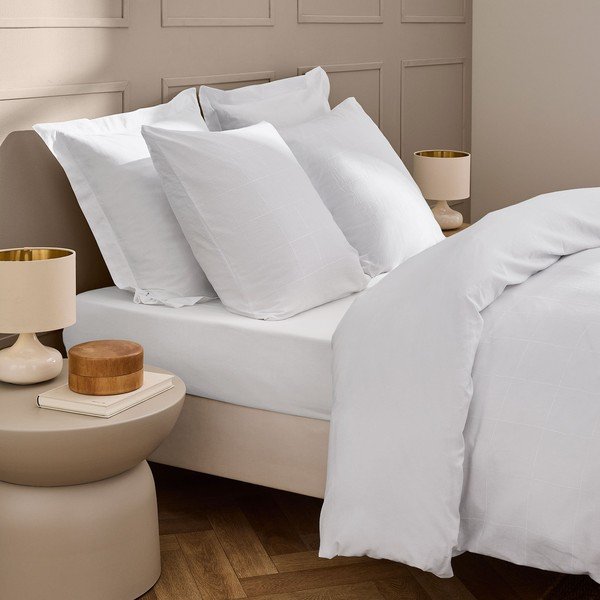 Fehér kétszemélyes-hosszabbított ágyneműhuzat 240x220 cm Linella – douceur d'intérieur-image-1