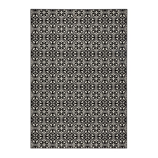 Gloria Pattern fekete szőnyeg, 200 x 290 cm - Hanse Home