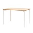 TRIVENTI fehér étkezőasztal lekerekített lábakkal, 120 x 80 cm - Ragaba