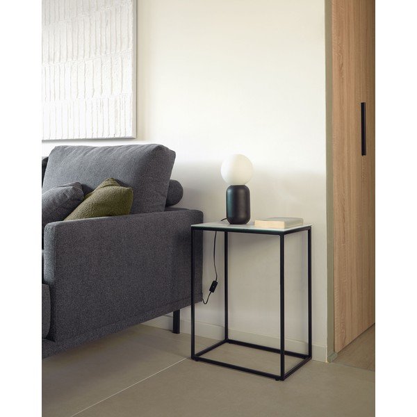 Tárolóasztal kerámia asztallappal 30x45 cm Rewena – Kave Home-image-1