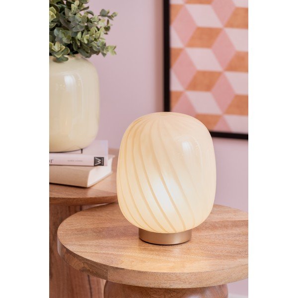 Világossárga asztali lámpa üveg búrával (magasság 20 cm) Summer Globe – Leitmotiv-image-1