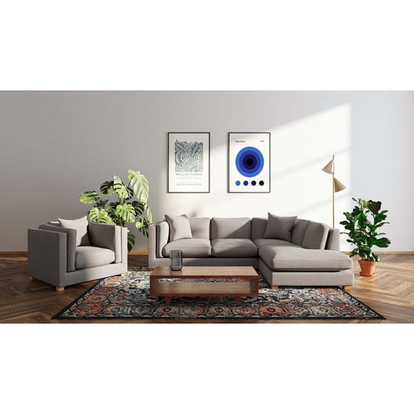 Világosszürke sarokkanapé (jobb oldali) Pomo – Ame Yens-image-1