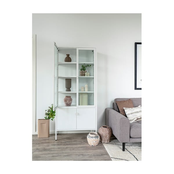 Fehér fém tálalószekrény 80x180 cm Brisbane – House Nordic-image-4