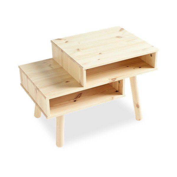 Hako natúr színű dohányzóasztal borovi fenyőből - Karup Design-image-3