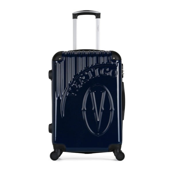 Valise Grand Format Duro sötétkék gurulós bőrönd, 89 l - VERTIGO