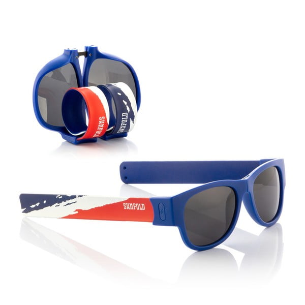 Sunfold Mondial France kék összecsukható napszemüveg - InnovaGoods
