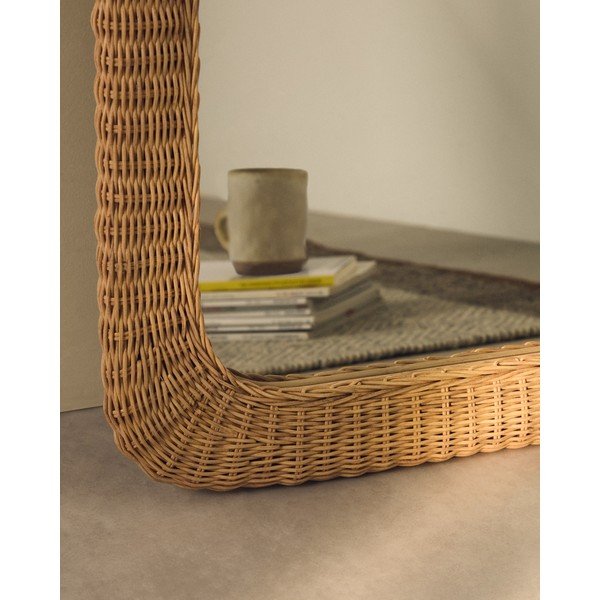 Fali tükör rattan kerettel 58x79 cm Zilna – Kave Home-image-2