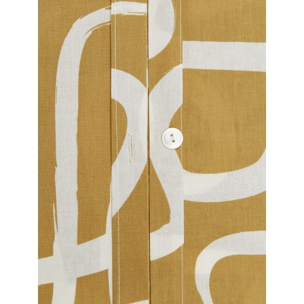 Malu sárga-fehér pamut ágyneműhuzat, 135 x 200 cm - Westwing Collection-image-4