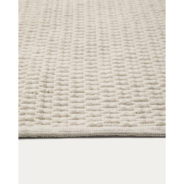 Krémszínű kézi szövésű pamutkeverék szőnyeg 160x230 cm Mascarell – Kave Home-image-4