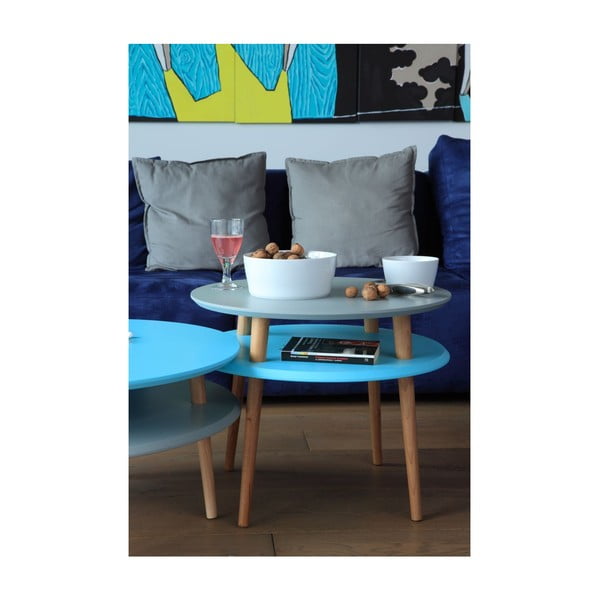 UFO világosszürke tárolóasztal, ⌀ 45 cm - Ragaba-image-2