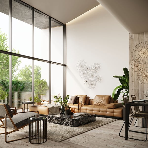 Fekete mennyezeti lámpa ø 60 cm Soho – Sollux-image-3