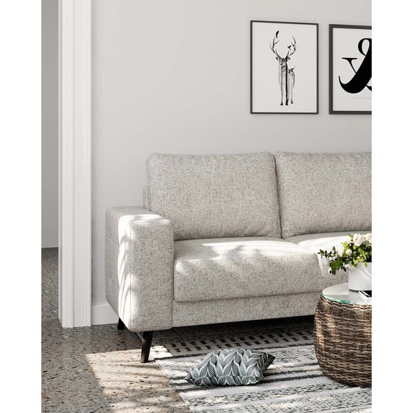 Krémszínű sarokkanapé (jobb oldali) Fynn – Ghado-image-1