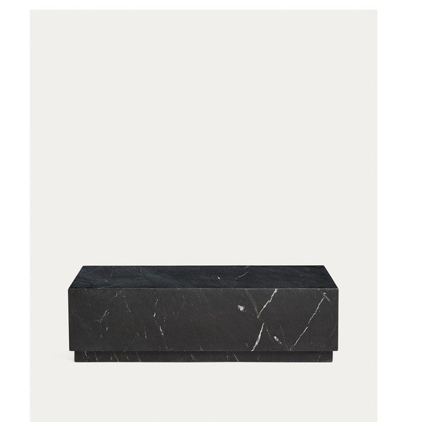 Fekete márvány dohányzóasztal 50x100 cm Sorein – Kave Home-image-3