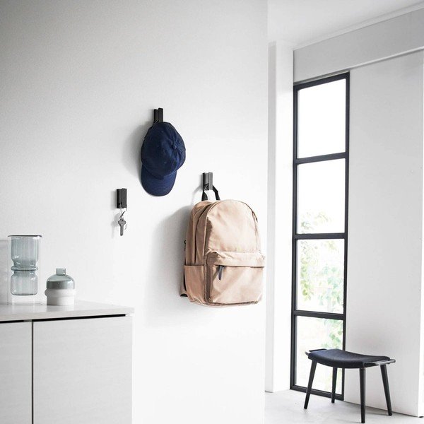 Fekete fali fém akasztó szett 3 db-os Tower – YAMAZAKI-image-4