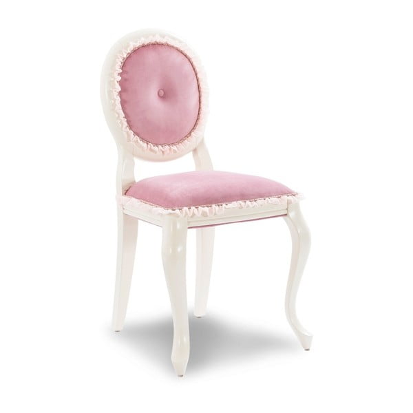 Dream Chair Pink fehér szék, rózsaszín párnázással
