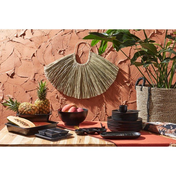 Fekete agyagkerámia tál ø 26 cm Ingrid – Côté Table-image-1