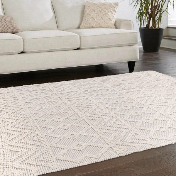 Világosszürke gyapjú szőnyeg 200x290 cm Asra – Asiatic Carpets-image-1
