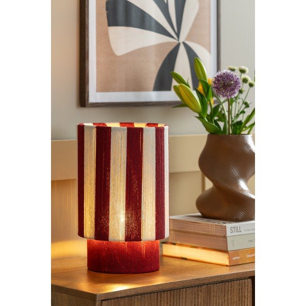 Piros-fehér kötél asztali lámpa (magasság 35 cm) Vienna Stripes – Leitmotiv-image-1